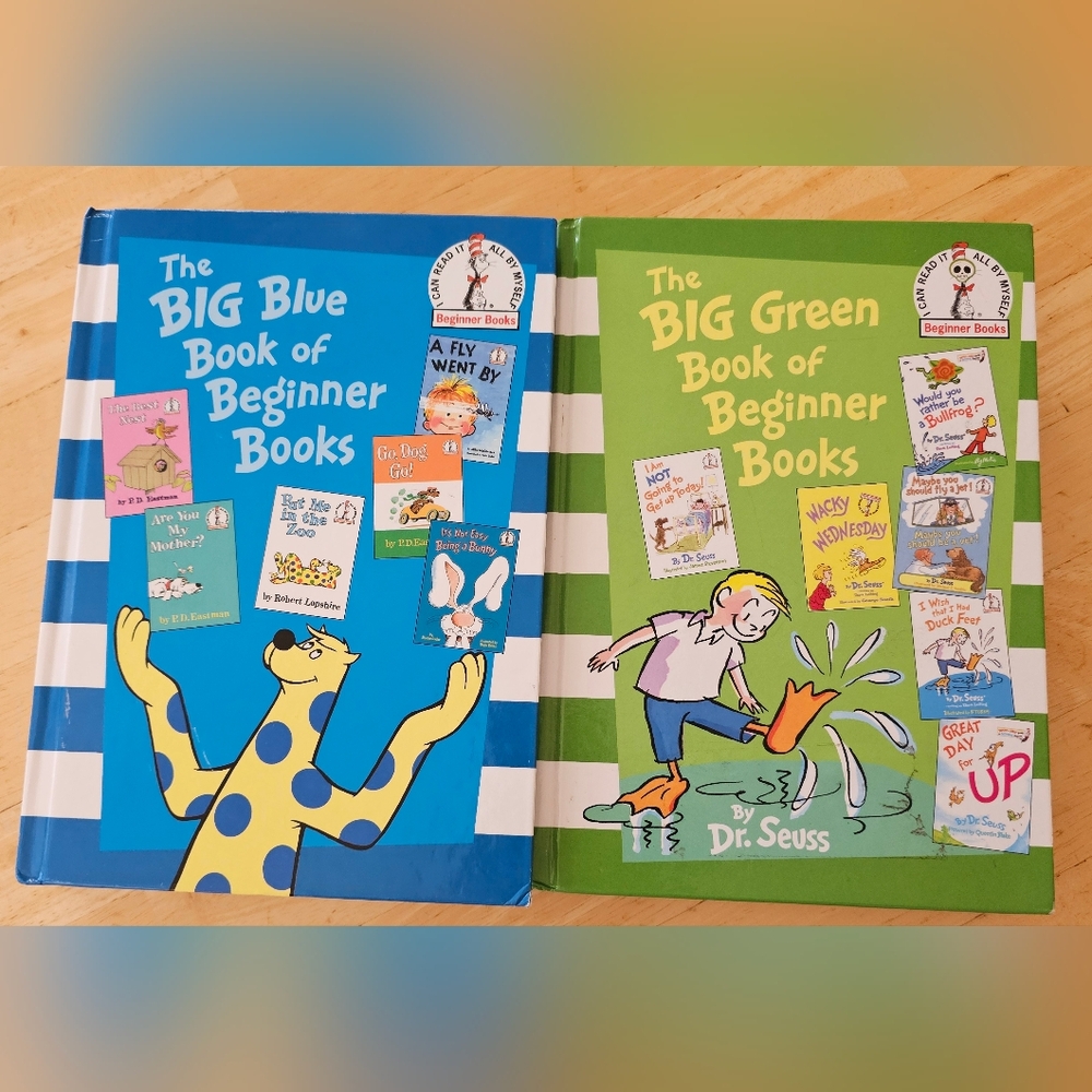 DR. SUESS Lot of 2 Large Story Books, Each contain 6 Suess Stories